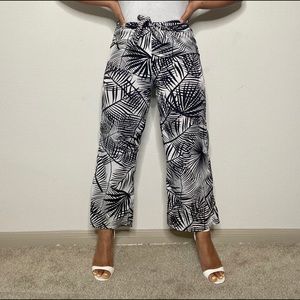 Tropical print pants